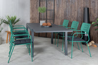 Spisegruppe Nicke & Marbella 2-pakk + Spisebord 160 x 100 – grønn og svart