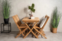 Spisestol Kenya 2-pakk + rektangulært spisebord 120 x 70 – natur