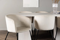 Spisegruppe Berit & Olga 200 x 90 – beige og hvit
