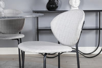 Spisestol Vault & Estelle 2-pakk + rundt spisebord ⌀106 – grå og mørk grå