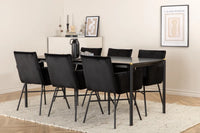 Spisegruppe Pelle & Petra 190 x 90 – svart