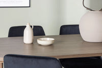 Spisegruppe oval 180 x 90 2-pakk – natur og svart