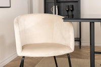 Spisegruppe Berit & Leif 200 x 90 – beige og svart