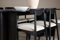 Spisestol Ven & Tyresö 2-pakk + Spisebord ovalt 220 x 100 – svart