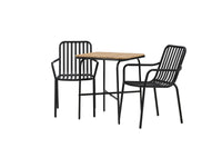 Kafébord Holmbeck & Peking 70 x 55 + spisestol 2-pakk – natur og svart