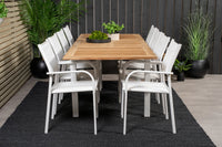 Spisestol Santorini & Panama 2-pakk + Rektangulært spisebord 160 x 90 – hvit