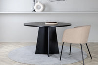 Spisebord Bootcut rundt ⌀110 – svart