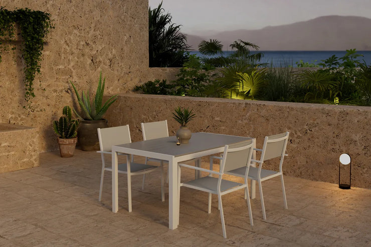 Spisegruppe Break & Copacabana 150 x 90 + spisestoler 2-pakk – grå