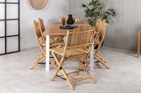 Spisegruppe Cane & Panama 160 x 90 – natur og hvit