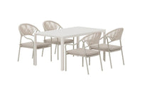 Spisegruppe Giardini & Paros rektangulær 150 x 85 – beige