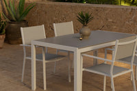 Spisegruppe Break & Copacabana 150 x 90 + spisestoler 2-pakk – grå