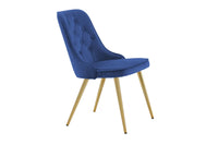 Spisestol Velvet Deluxe 2-pakk – blå