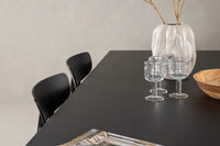 Spisestol Ursholmen & Vail 2-pakk + Rektangulært spisebord 200 × 100 – svart