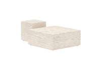 Sidebord Lissabon 40 x 40 x 45 + Sidebord 80 x 80 x 35 – beige