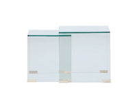 Sidebord Telemark 42x42cm, 36x36cm – gjennomsiktig