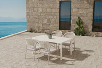 Spisegruppe Giardini & Paros rektangulær 150 x 85 – beige