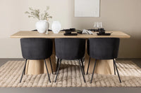 Spisegruppe Berit & Olivia 210 x 100 – svart og natur