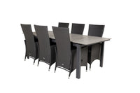 Spisegruppe Levels & Padova 229 × 100 2-pakk – svart