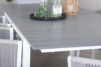 Spisestol Virya & Levels 2-pakk + spisebord rektangulært 160 x 100 – grå og hvit