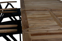 Posisjonsstol Panama 2-pakk + Rektangulært spisebord 224 x 100 – svart