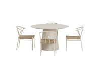 Spisegruppe Alfons & Lanzo + Rundt Ø120 – beige