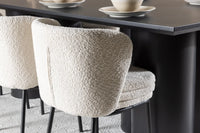 Spisegruppe Agnes & Olivia 2-pakk 210 x 100 – hvit og svart