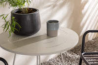 Spisestol Peking & Bacong 2-pakk + kafébord ⌀60 – svart og beige