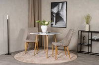 Rektangulært spisebord Polar 80 x 80 – hvit