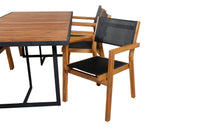 Spisestol Venice & ramme 2-pakk + rektangulært spisebord 200 × 100 – natur