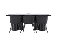 Spisegruppe Berit & Olivia 210 x 100 – svart