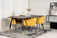 Spisegruppe Limhamn & Dipp 180 x 90 – gul og svart