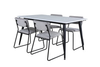 Spisegruppe Jimmy & Kenth 150 x 90 2-pakk – hvit og grå