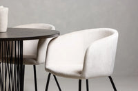 Spisegruppe rund ⌀120 – beige og mokka