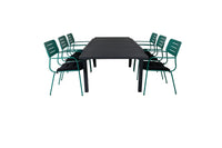 Spisegruppe Nicke & Marbella 2-pakk + Spisebord 160 x 100 – grønn og svart