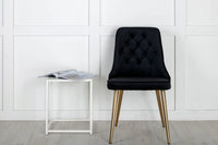 Spisestol Velvet Deluxe 2-pakk – svart