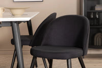 Spisegruppe Jimmy & Velvet 150 x 90 2-pakk – hvit og svart