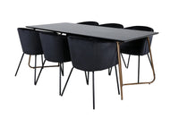 Spisegruppe Berit & Petra 190 x 90 – svart