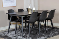Spisebord rektangulært 180 x 85 – gull og svart