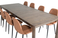Spisegruppe Slider & Polar 170 x 95 2-pakk – natur og brun
