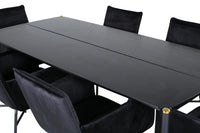 Spisegruppe Pelle & Petra 190 x 90 – svart