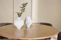 Spisegruppe Edina & Strada 2-pakk spisestoler + rektangulært spisebord ⌀120 – brun og hvitvasket