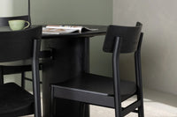 Spisestol Montros & Isolde 2-pakk + Spisebord ovalt 180 x 90 – svart
