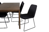 Spisebord Slider & Muce rektangulært 170 x 95 + spisestol 2-pakk – natur og svart