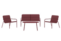 Sofagruppe Fourni – vinrød
