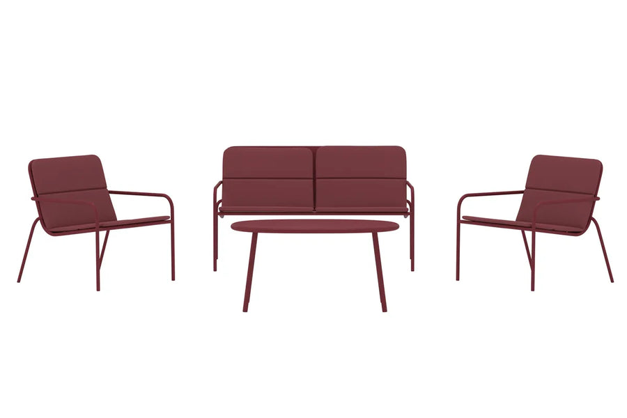 Sofagruppe Fourni – vinrød