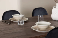 Spisestol Polar & Härön 2-pakk + Spisebord ovalt 200 x 90 – svart og mokka