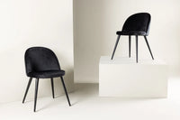 Spisestol Velvet 2-pakk – svart