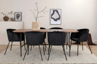 Spisegruppe Berit & Uno 200 x 90 – svart og natur