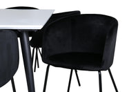 Spisegruppe Berit & Jimmy 195 x 90 – svart og hvit