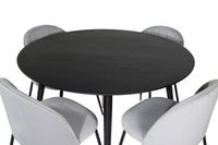 Spisegruppe Dipp & Polar Rund ⌀115 + spisestol 2-pakk – svart